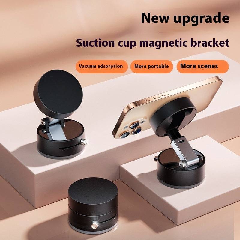 Vacuum Magnetic Phone Holder for Car, Foldable & Adjustable