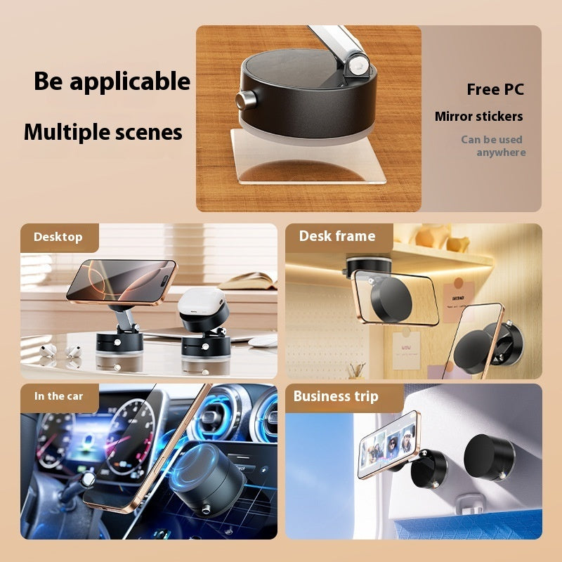 Vacuum Magnetic Phone Holder for Car, Foldable & Adjustable
