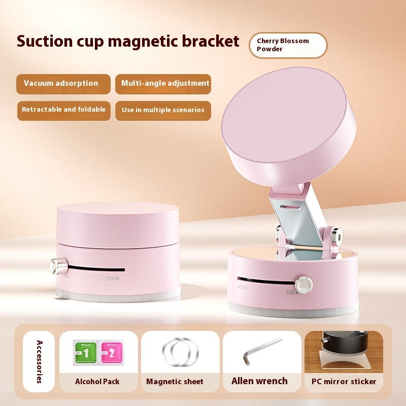 Vacuum Magnetic Phone Holder for Car, Foldable & Adjustable
