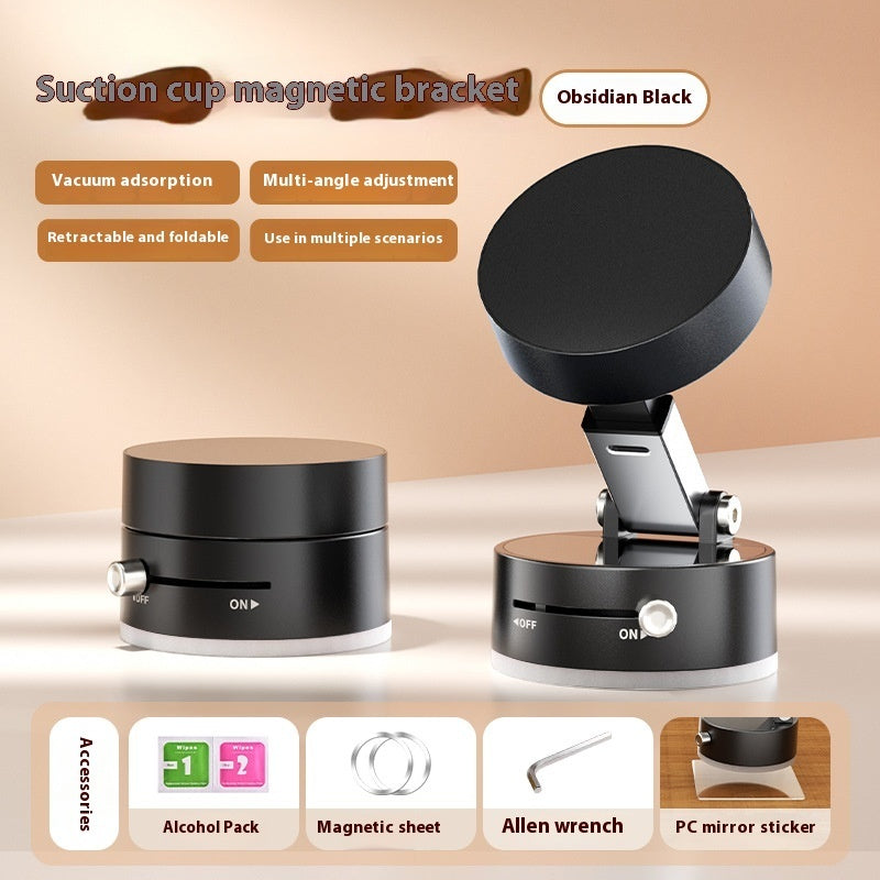 Vacuum Magnetic Phone Holder for Car, Foldable & Adjustable
